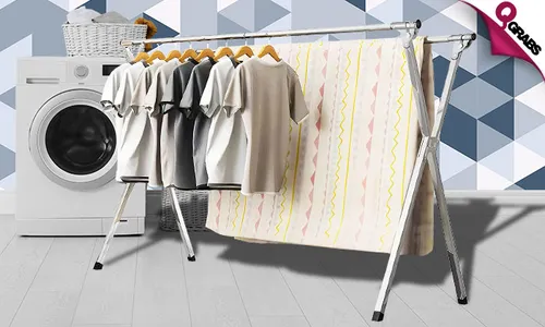Adjustable Free-Standing Laundry Rack!